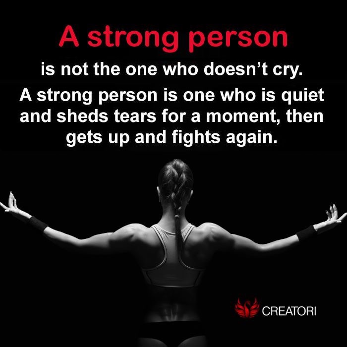 A strong person is a fighter