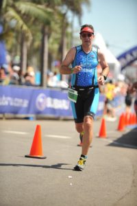 Picture of Tri Monkey completing his first 70.3